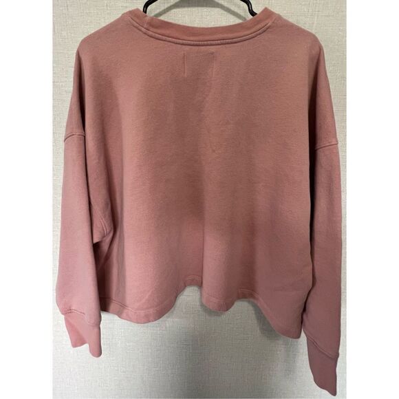Old Navy Pink Superhero Graphic Warm Cropped Crewneck Sweatshirt - Picture 4 of 4